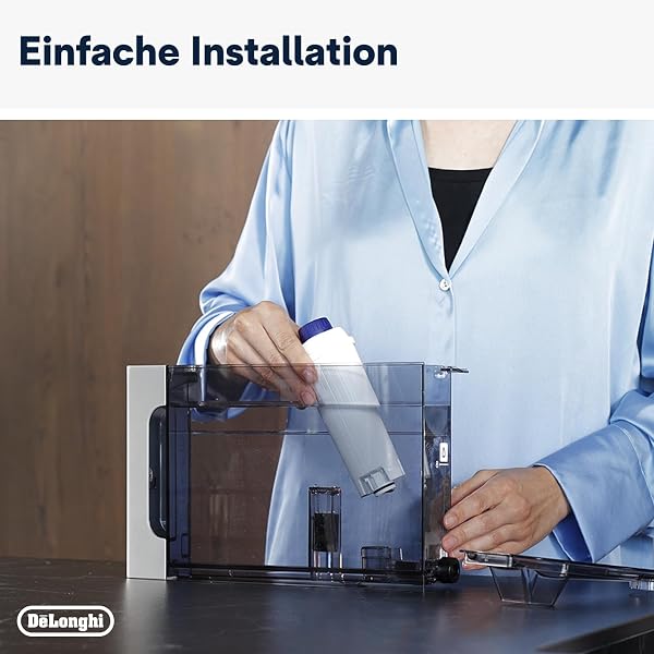 De'Longhi Original Wasserfilter DLSC002 - Zubehör für Kaffeevollautomaten mit, Pflege und Schutz der Maschine, optimiert die Kaffeequalität und schützt vor Kalk, 0.5 L, Weiß, 1 Pack, 1 - 2