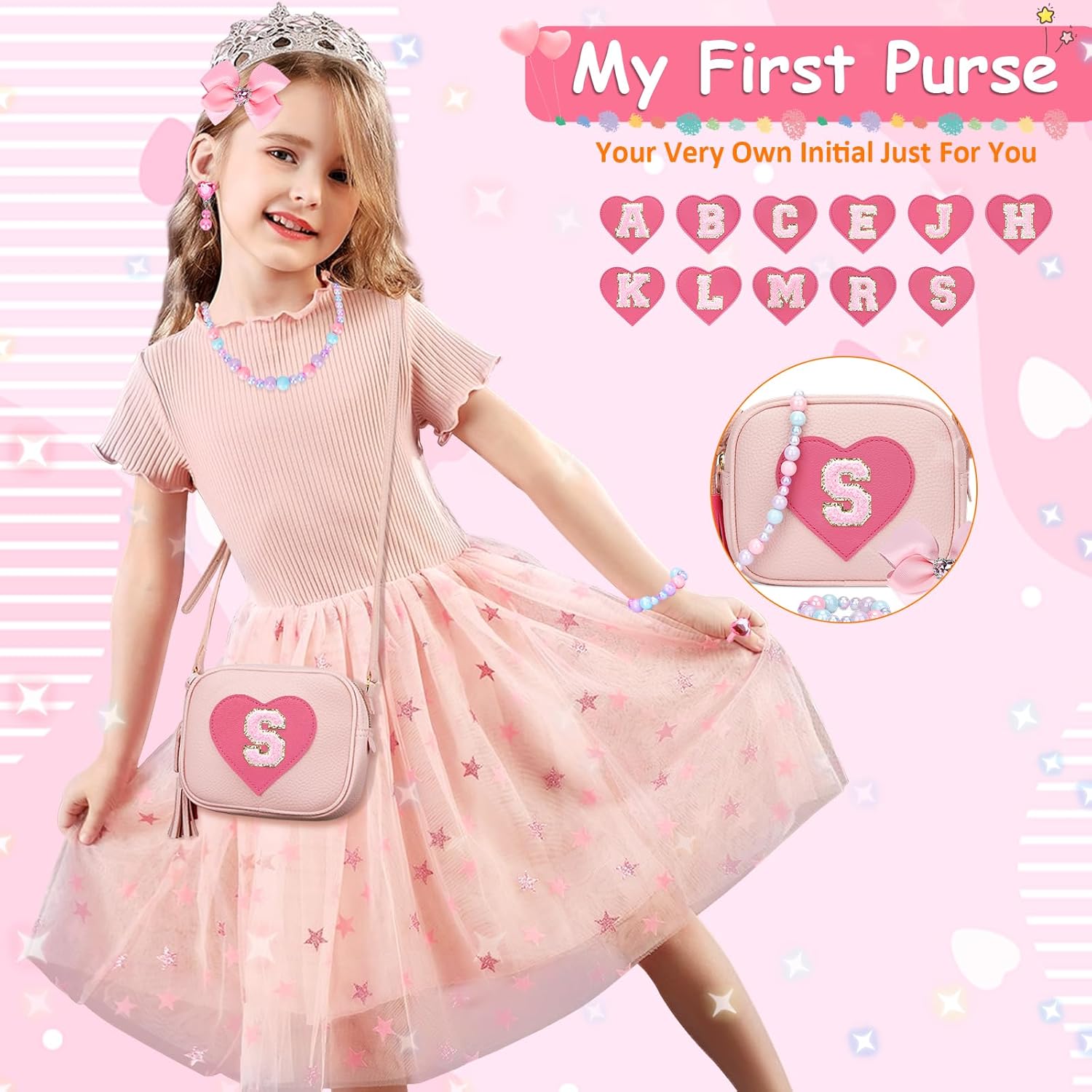 KKXIU Valentines Day Gifts Dress Up Jewelry Toys Toddler Purse Gifts For 3 4 5 6 7 8 Year Old Girls - Image 4