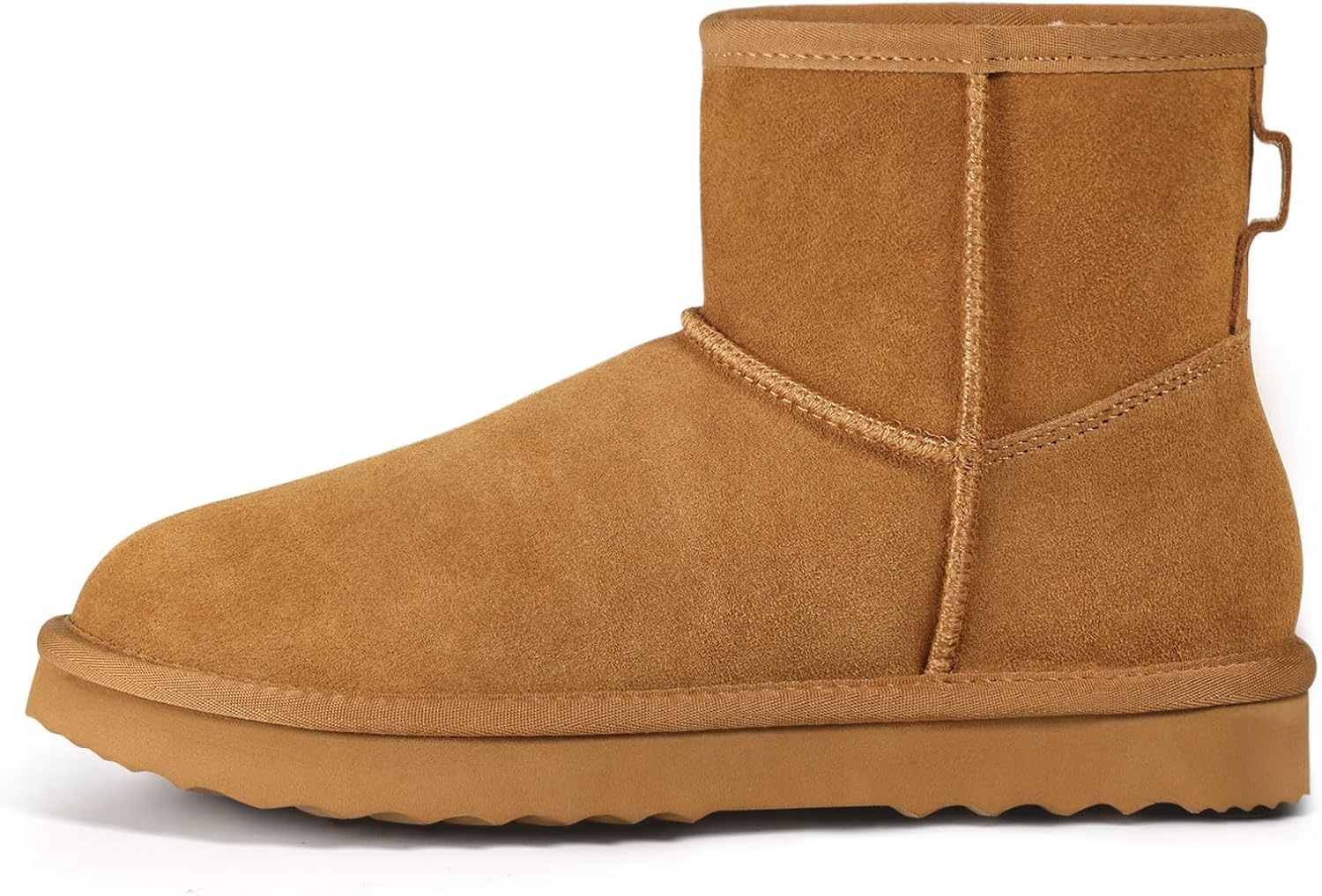 KIDMI Women's Classic Genuine Suede Mini Boots Fuzzy Snow Booties with Fur Lined - Image 4