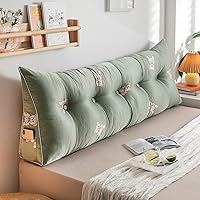 Vista 13 de Almohada triangular de lectura, almohada de cabecera de cuña para cama de día, respaldo de tatami, funda extraíble, cojín de soporte lumbar, azul