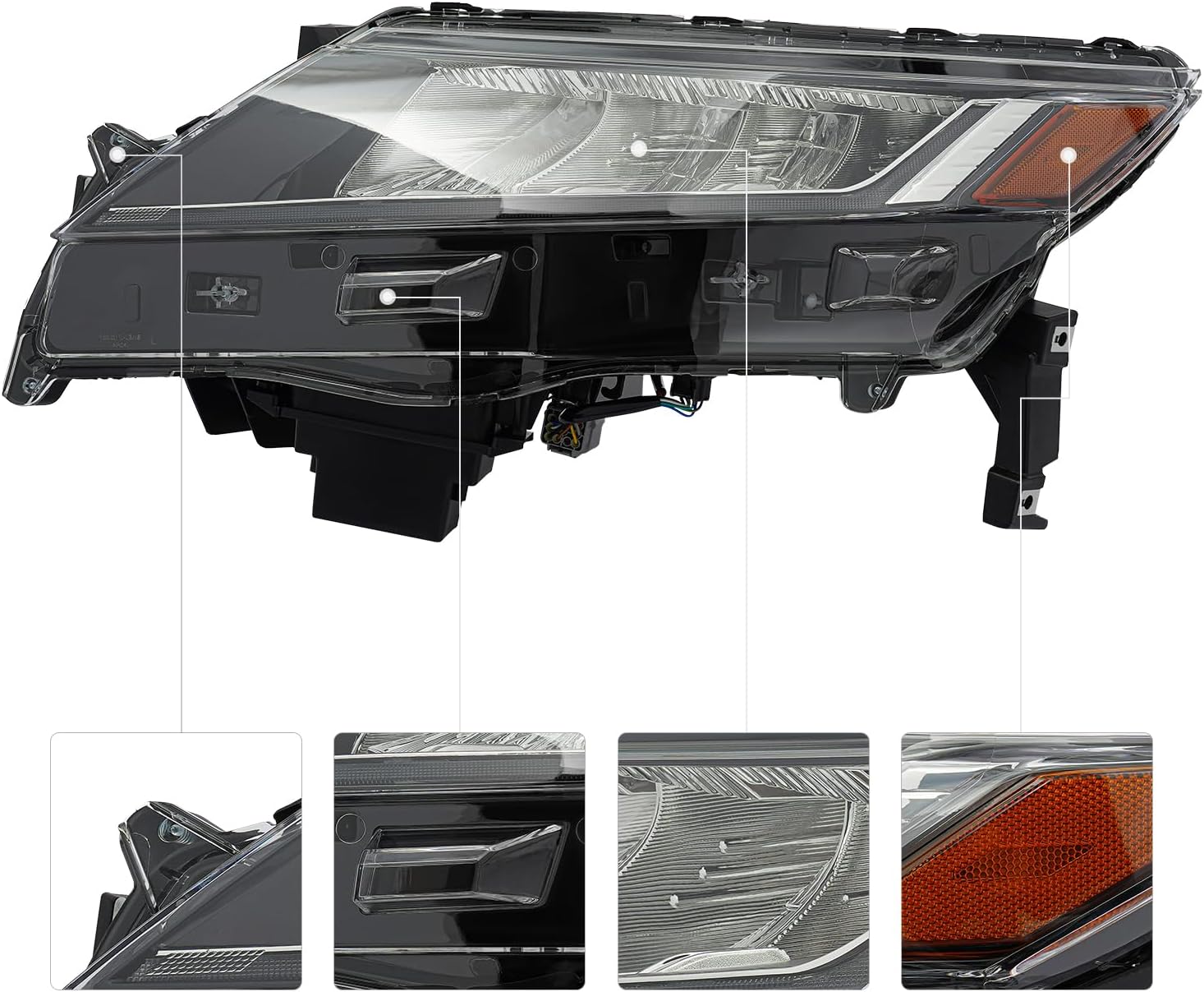 LED Headlights Headlamps for 2020-2024 Mitsubishi Outlander Sport/ASX, 8301D639, 8301D572, Left & Right Side Headlight Assembly Front Head Lights Head Lamps (Left Driver Side)