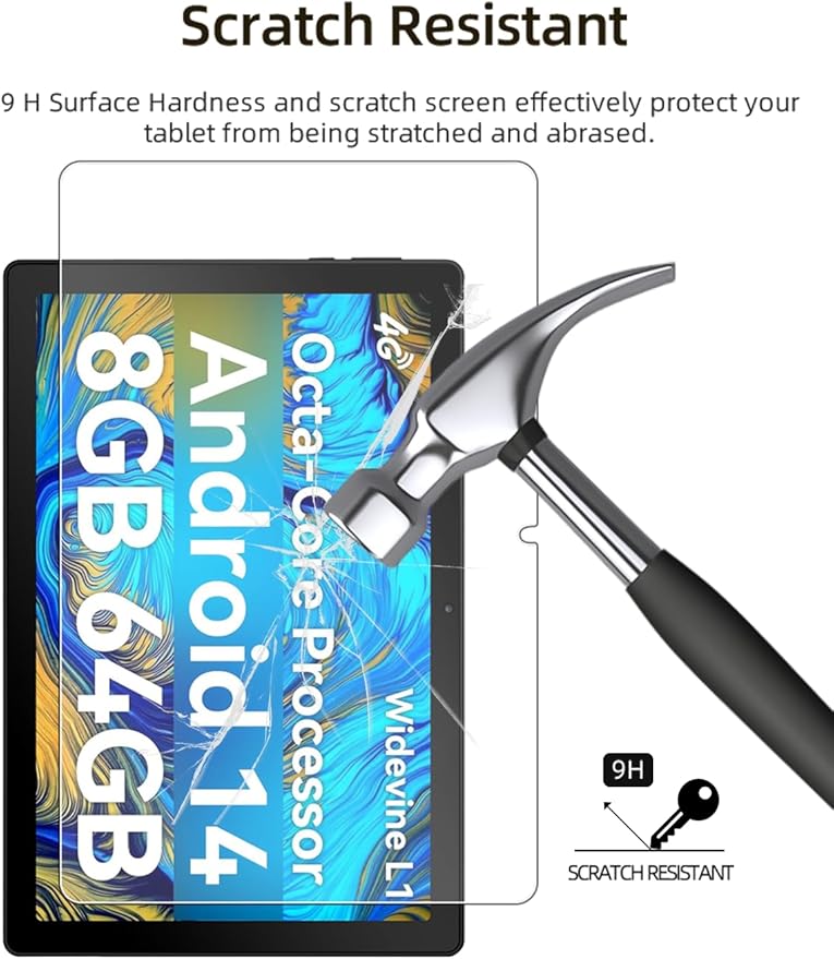 Protector de Pantalla de Vidrio Templado para Eksvefot C10 10 pulgadas, 2 Unidades miniatura 6