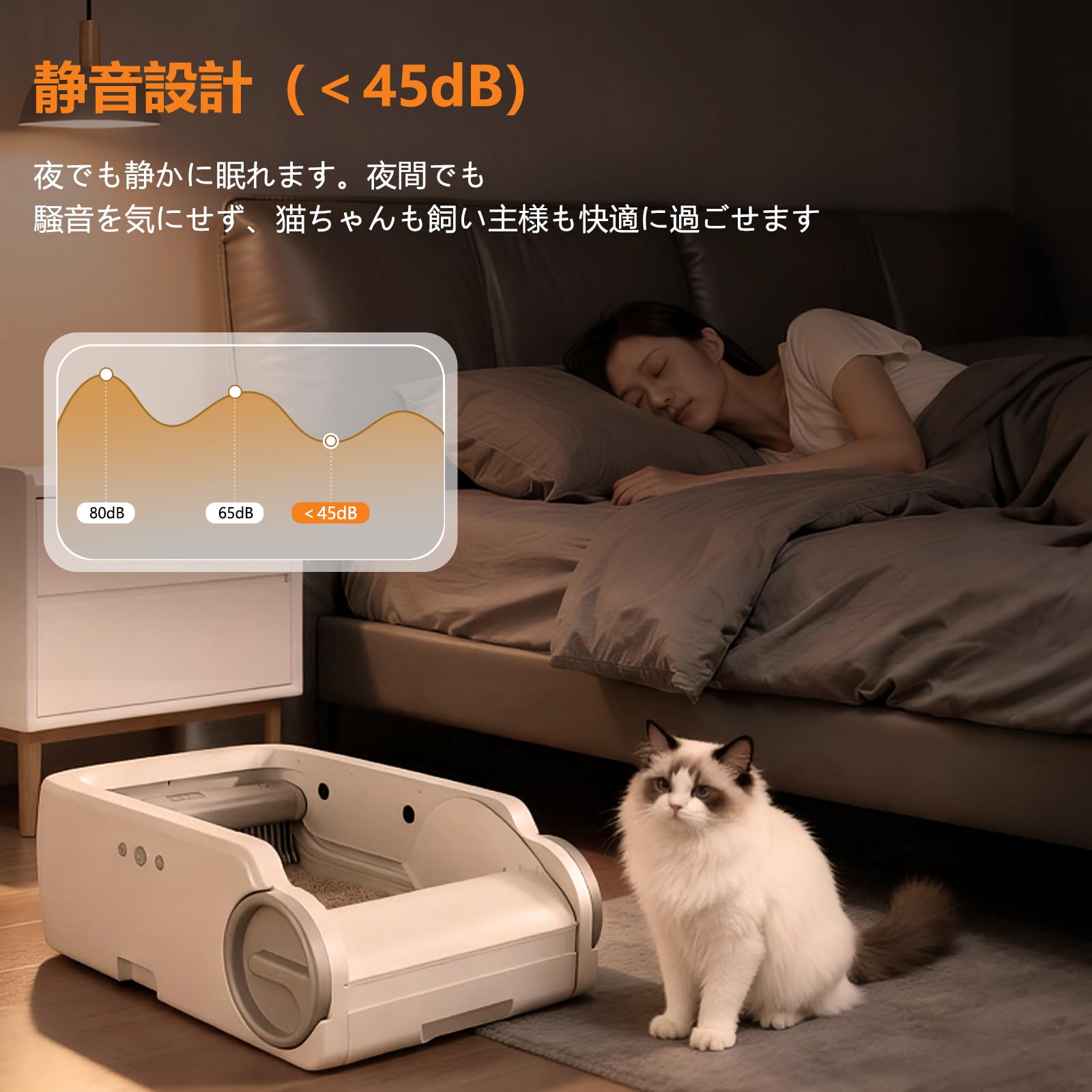 Amazon | Aculya Life 猫 自動トイレ 大型猫用 多頭飼い対応 自動清掃