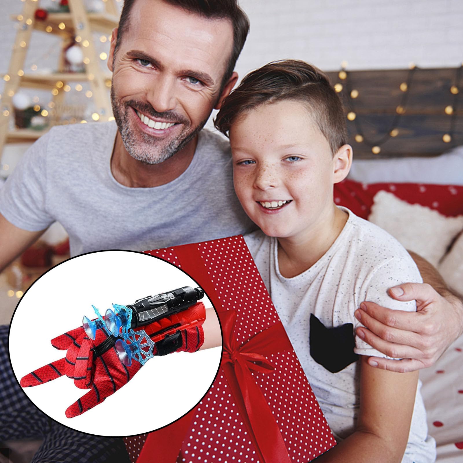 Zestaw 2 rękawic Spider Launcher, koronka toaletowa, zabawka dla dzieci, rękawice do odgrywania ról, zabawna zabawka edukacyjna