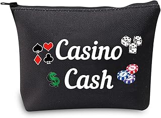 VAMSII Casino Cash Money Bag Casino Gambling Makeup Bag Casino Lover Accessory Pouch, Makeup Bag