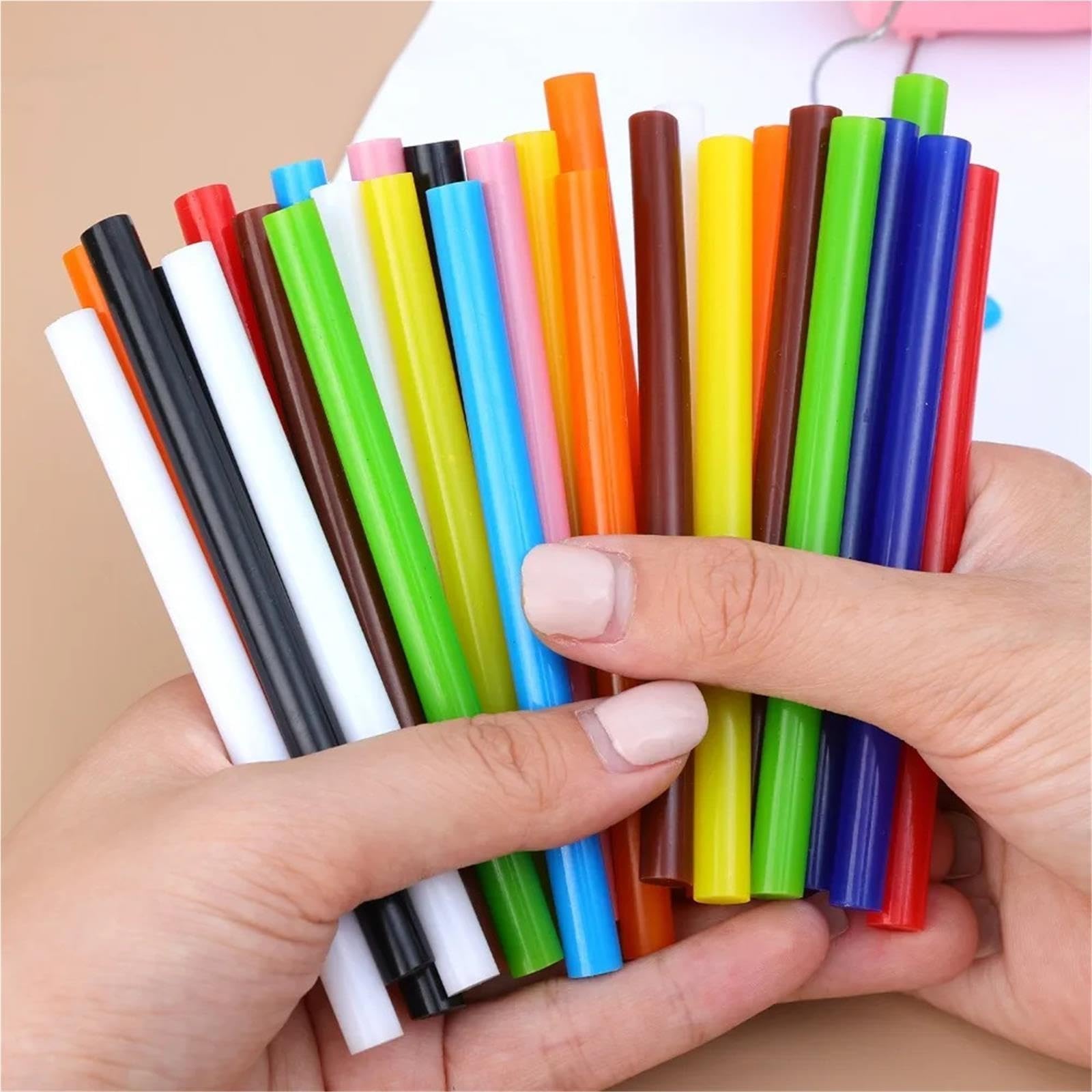 100-10 Barras De Pegamento Termofusible Multicolores