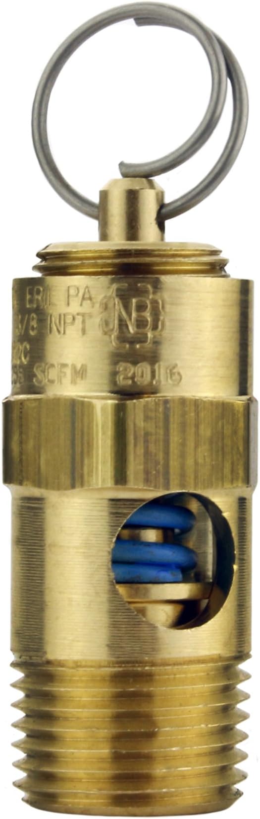 New 3/8" ASME Brass Safety relief Valve 200 PSI American made Compressed air 3/8 pop off valve