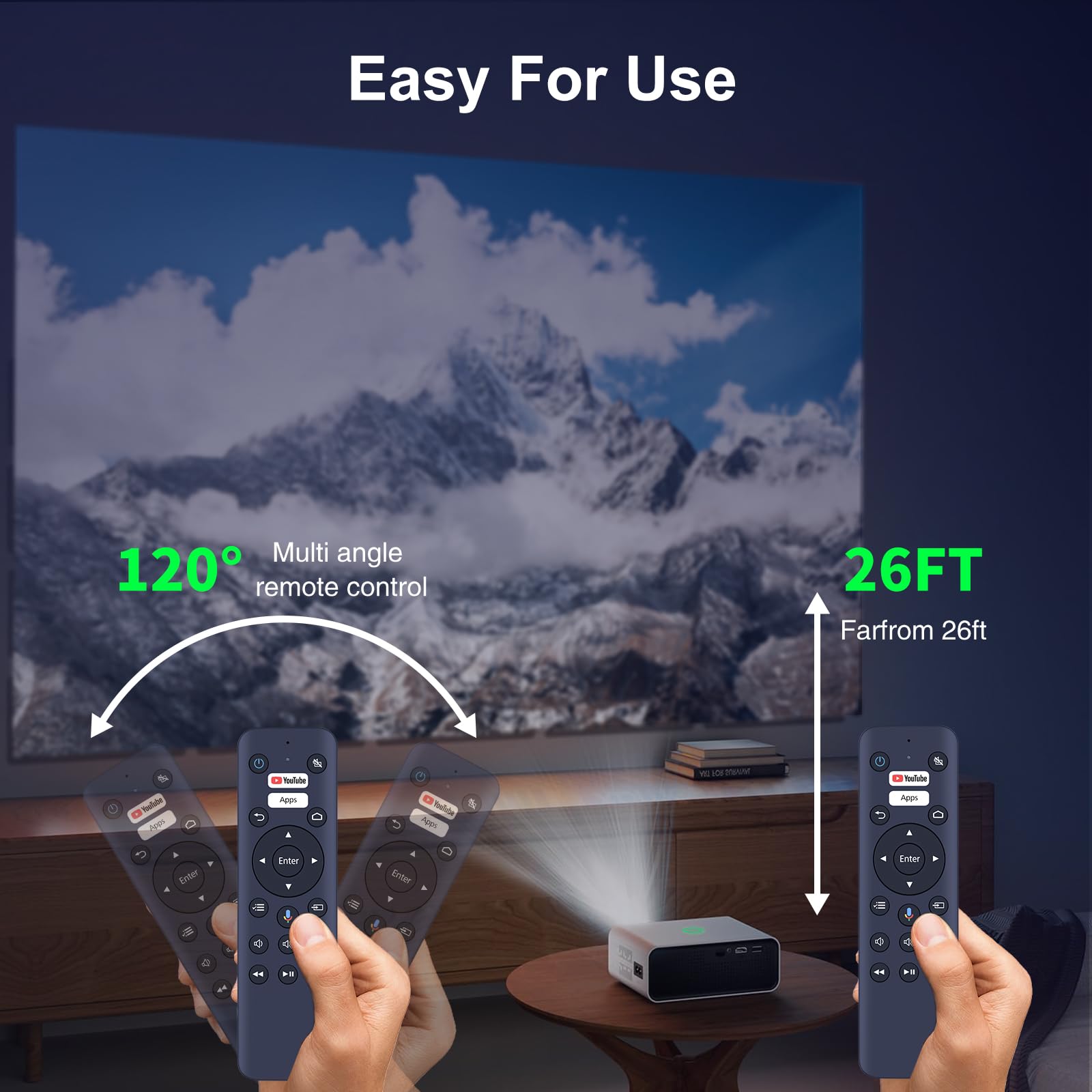 Telecomando di sostituzione vocale WH-55 WH-55B compatibile per proiettore Epson LS500B LS500W EF-100 EF-100BATV EF-100WATV LS500BATV LS500WATV, per Home Cinema 2200 2250 2350