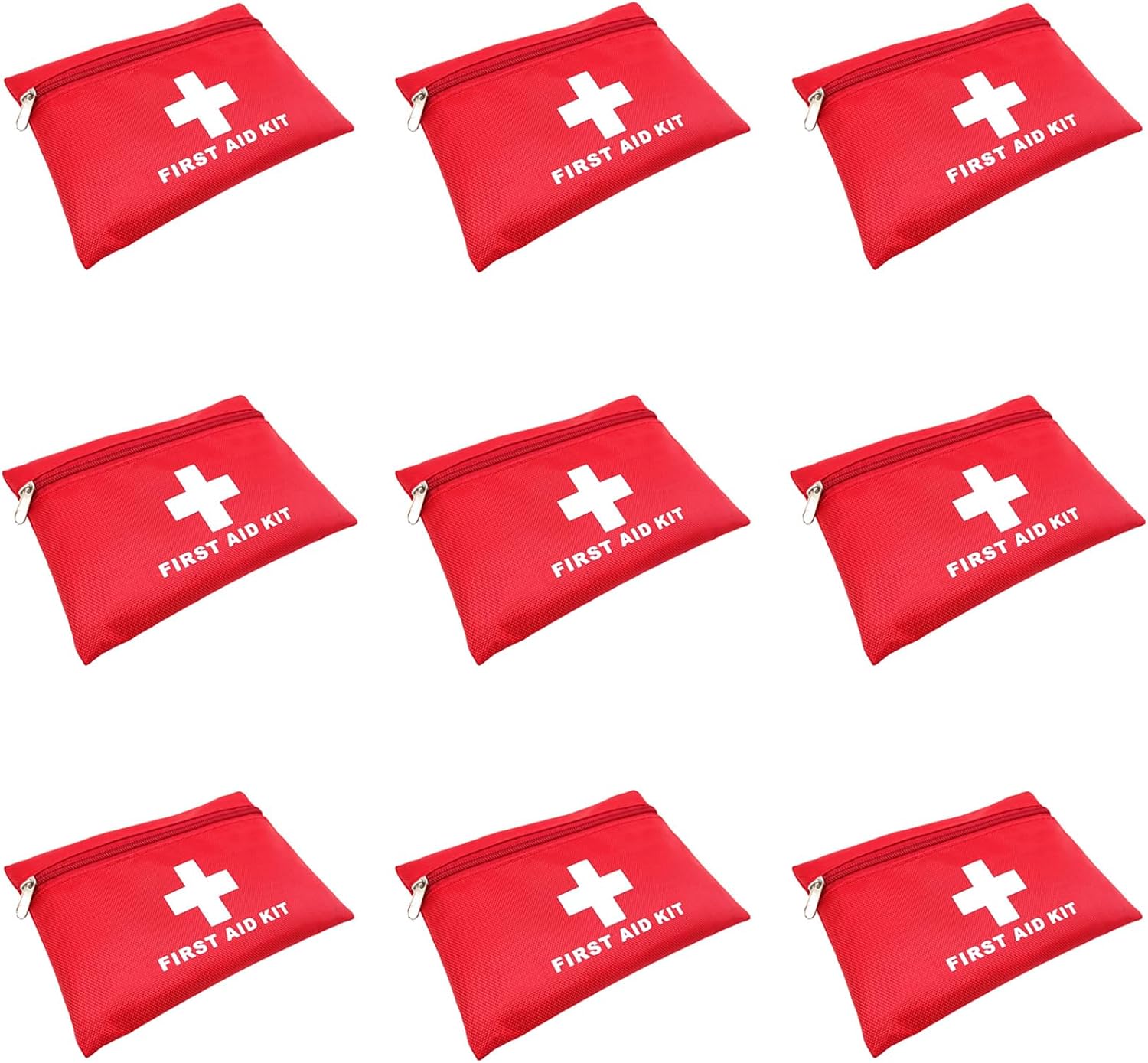 Red Emergency First Aid Bag Empty Small Rescue Pouch First Responder Medical Pocket Bags for Car Home Office Pet Sport Outdoors (9)