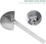 Protracteur en acier inoxydable 0-180° 140mm Règle, règle d'angle universelle pour la peinture & Dessin