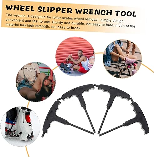 Miniatura 6 de VANZACK 4 unids Roller Roller Skate Llave Herramientas de mano Herramienta de eliminación de rodamientos Unidad portátil Herramienta de patinaje