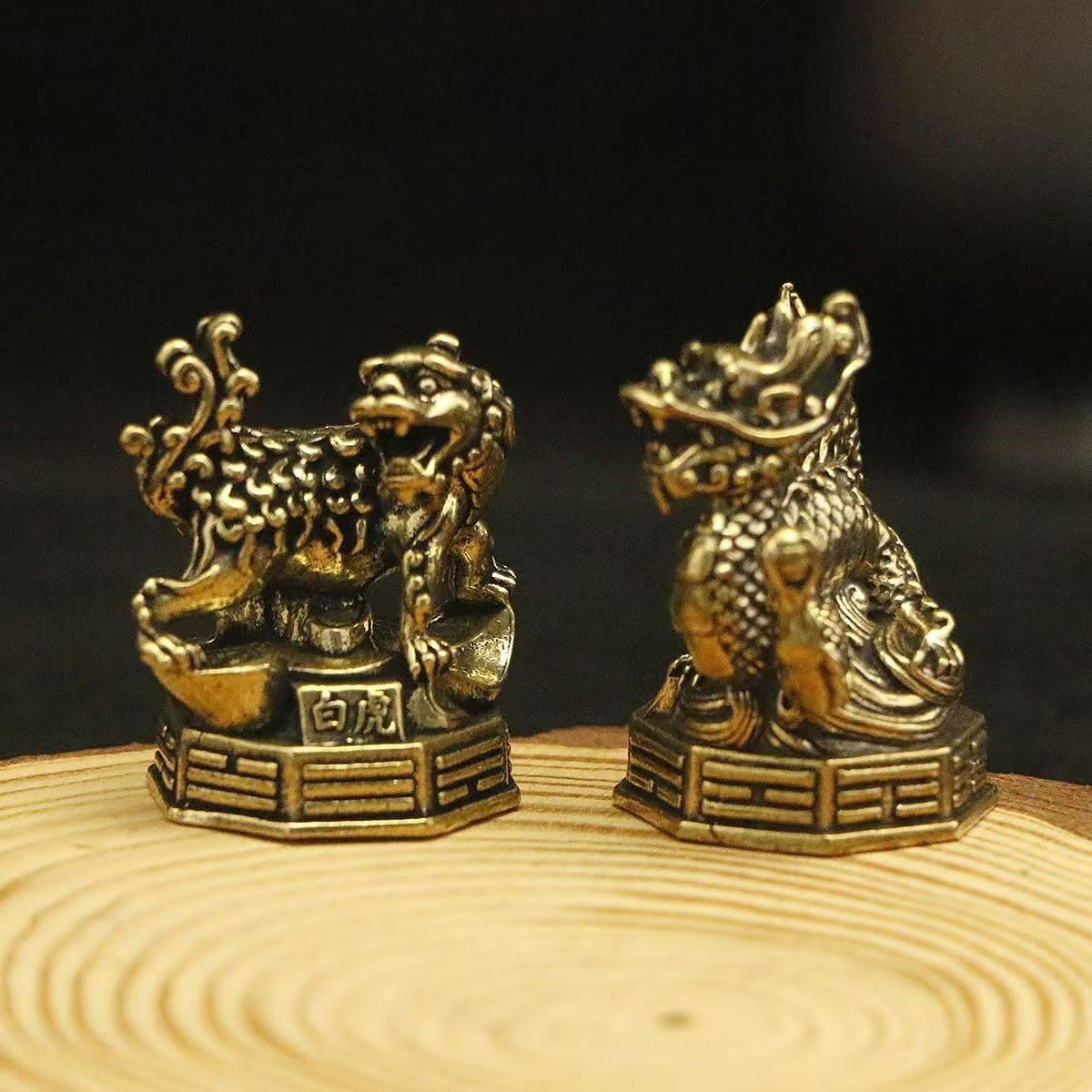 Amazon.co.jp: 四神獣 (4点セット)青龍 朱雀 白虎 玄武 銅製 四神相応