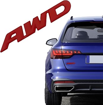العالمي 4 X4 شارة الشعار 3 D الشعار، ملصق الشعار، 3 D الحاجز شارة ملصق سيارة ملصق، كامل تغطية استبدال لاصق متوافق مع تويوتا 4 Run، تون شاحنة بيك اب نموذج AWD، أحمر