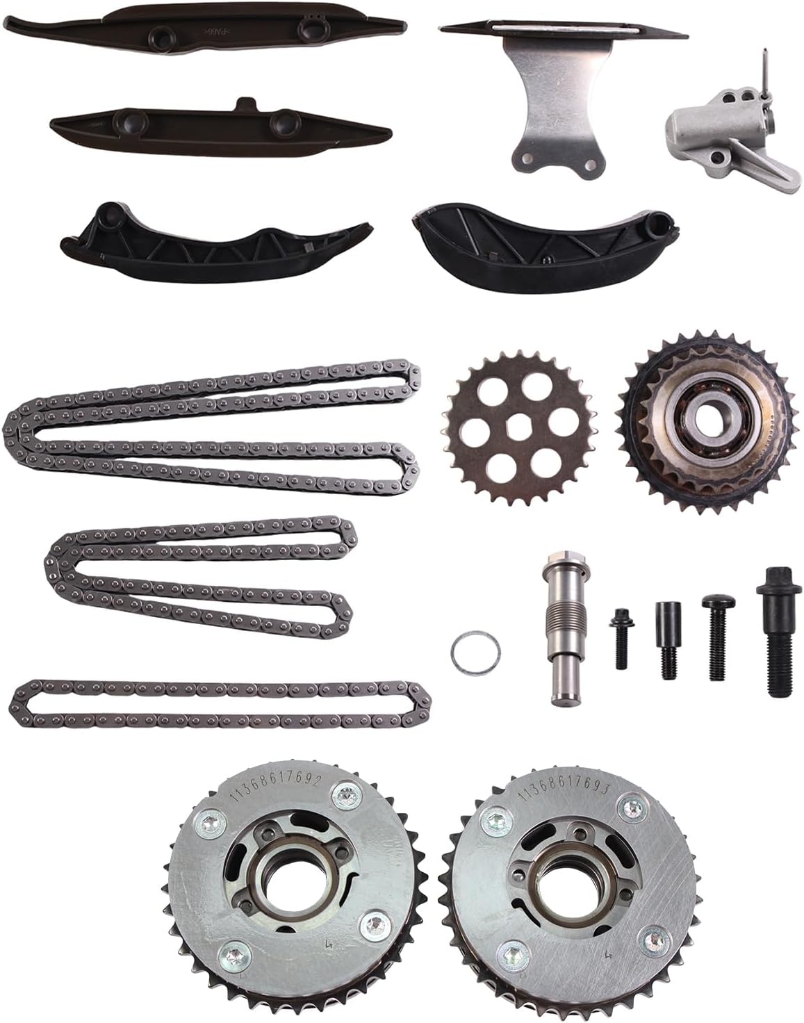 Engine Timing Chain Kit w/VVT Sprocket Compatible with BMW 230i 330i 430i 530i X1 X2 X3 X4 2017-2021,Mini Cooper 2015-2022 2.0L L4 B46 B48 B58