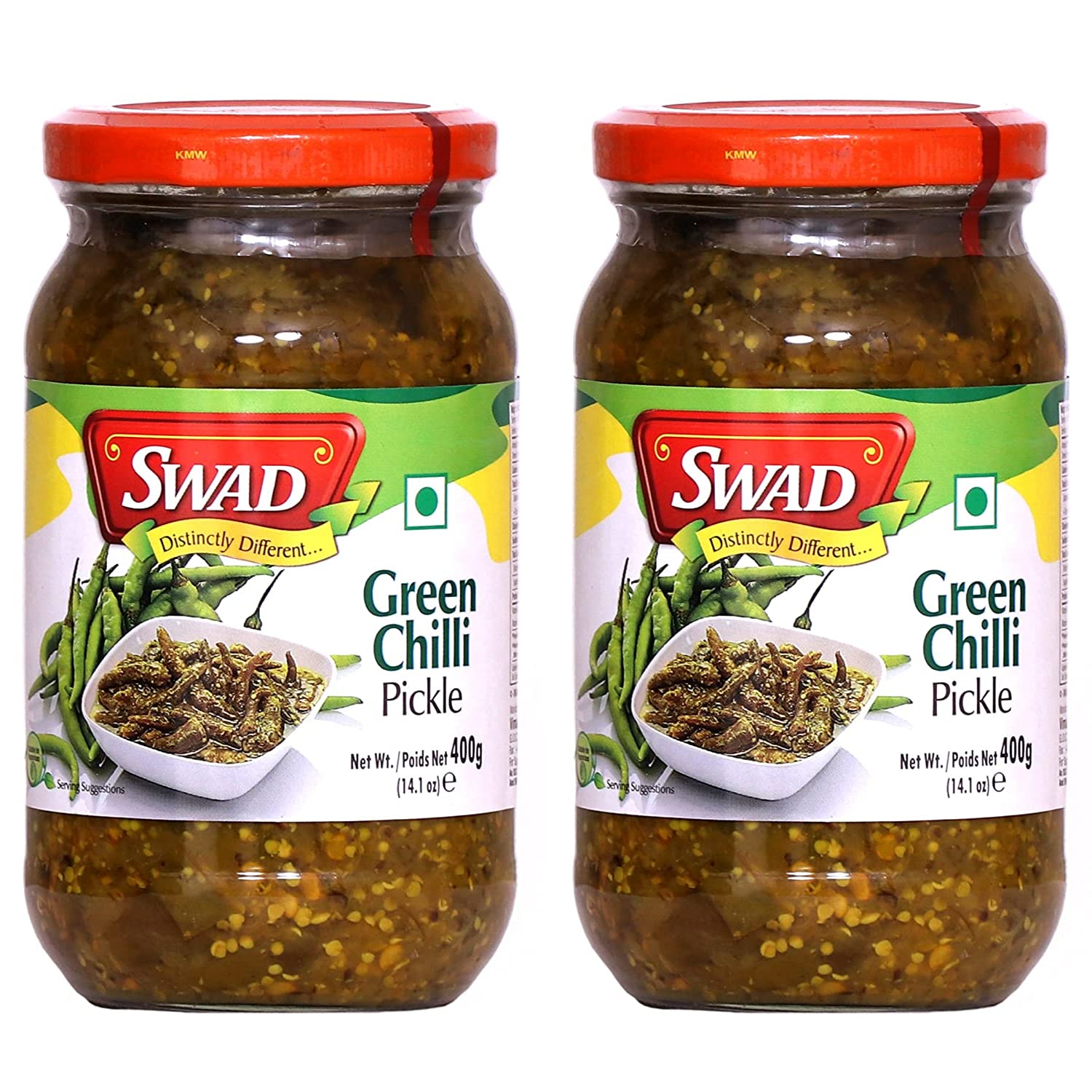SWAD Delicious and Spicy Green Chilli Pickle / Home Made Hari Mirchi Achar - 400 gm Each (Pack of 2) (B094JVSWSC) Amazon Price History, Amazon Price Tracker