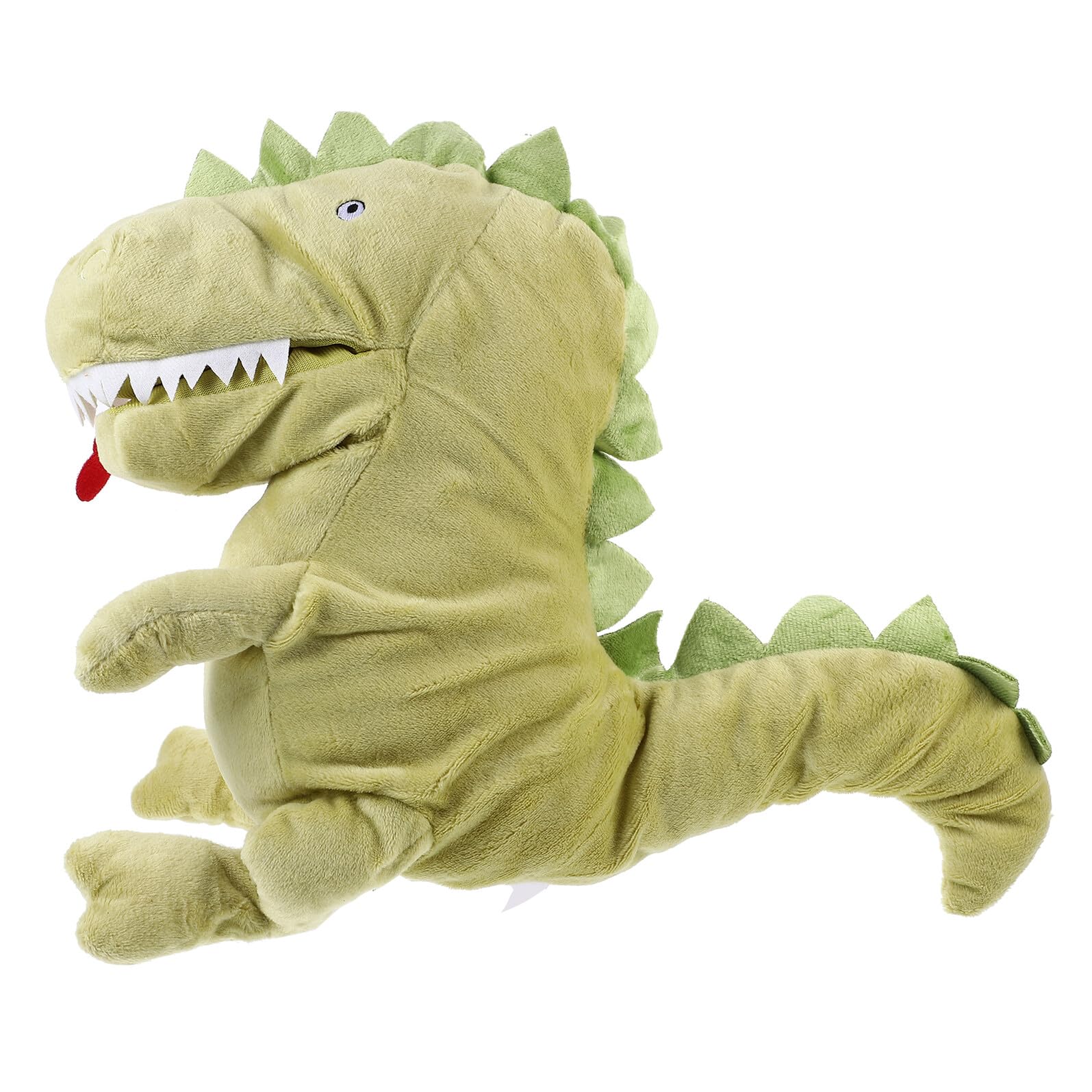 Marioneta de Mano Dinosaurio Verde de Algodón PP para Niños | Juguete Educativo para Educación Temprana y Hogar, Fomenta Creatividad E Imaginación