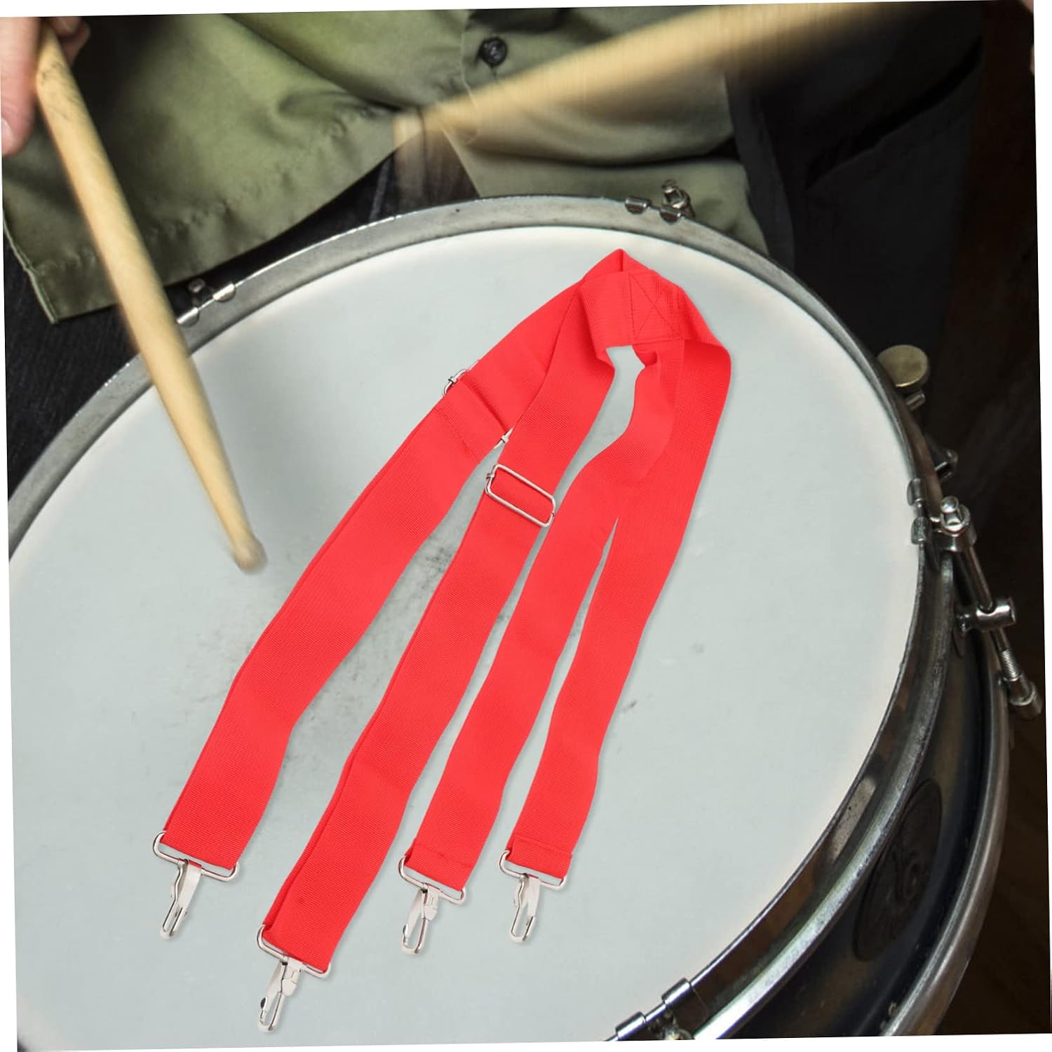 Kisangel Snare Drum Belt Drum Sling for Parade Marching Strap Adjustable Strap Belt
