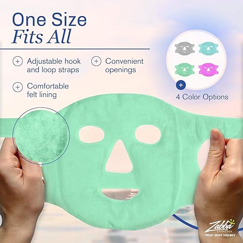 Miniatura 7 de Máscara de ojos para deshacerse de los ojos hinchados, alivio de la migraña, dormir, viajar, paquete terapéutico de compresa fría y caliente con