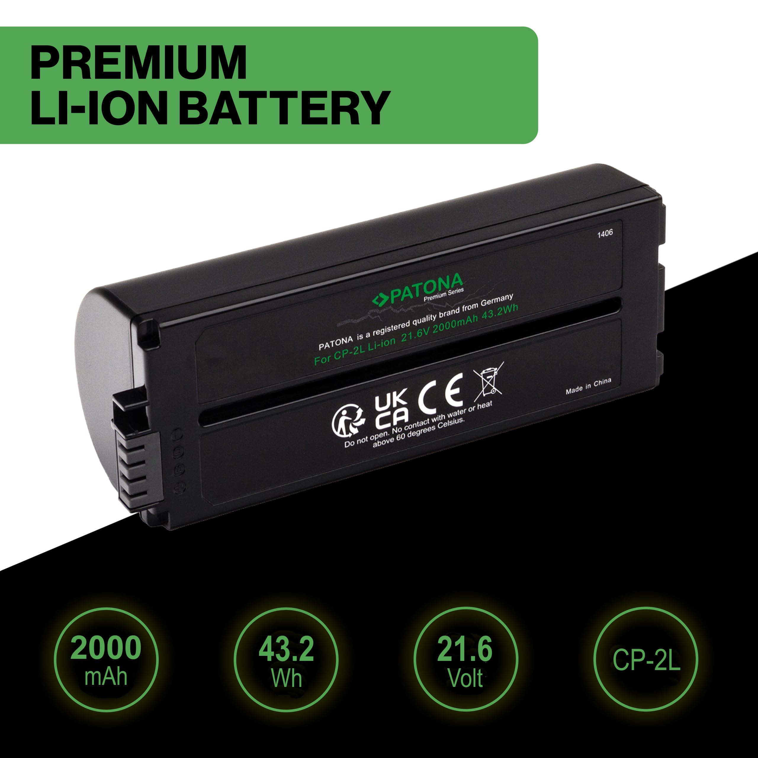 DuraPro Batterie NB-CP2L 2000mAh + Chargeur - Pour Imprimantes Photo Canon SELPHY