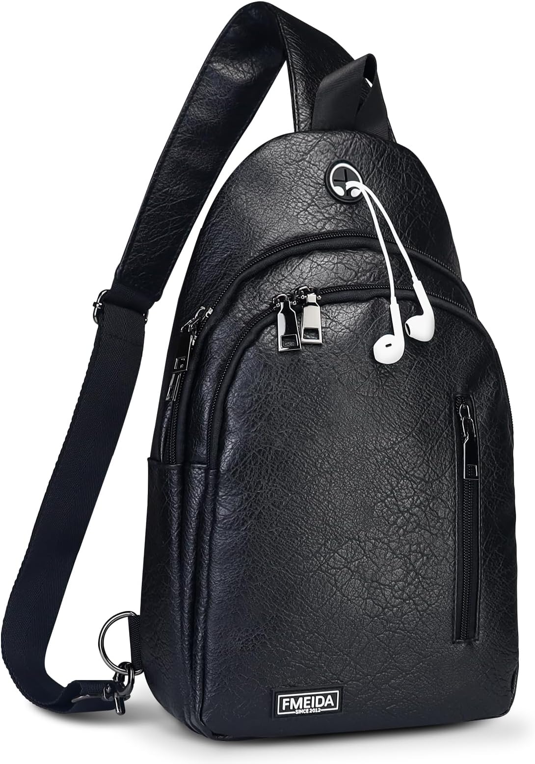 FmeidaSling Bag for Women, Anti-Theft Crossbody Bag for Women, Sling Backpack Casual Daypack with Convertible Strap - Black