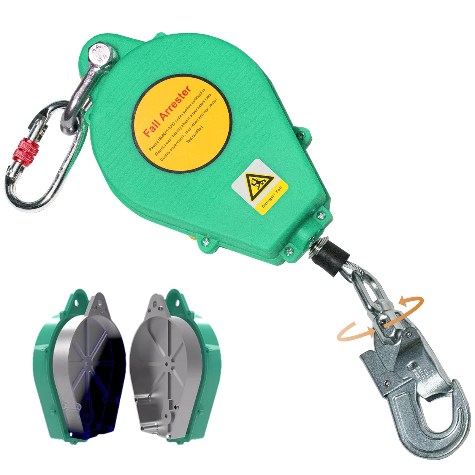 Höhensicherungsgerät 10m/15m/20m, Absturzsicherung Dachdecker 150kg
