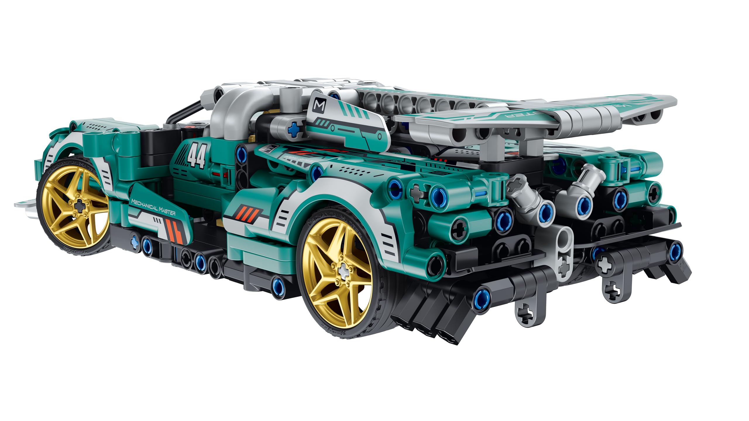 iM.Master STEM Academy: Mechanical Master – R/C Super Car – Vert 450 pièces – Véhicule modèle de briques avec télécommande 2,4 G, ensemble d'activités de blocs de construction