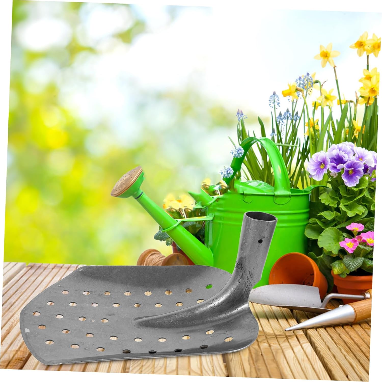 Metal Sifting Shovel Tool for Drain Cleaning Multi-Functional Sewage Shovel with Ergonomic Design Durable Mud Scoop for Efficient Waste Removal and Maintenance