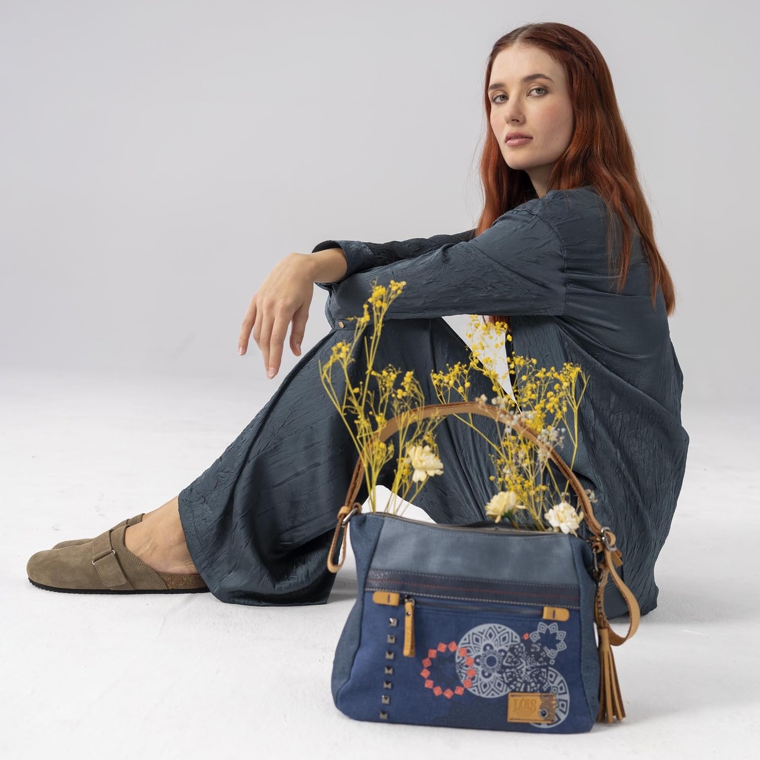 Lois - Bolso Bandolera Mujer - Bolso Mujer Pequeño de Marca - Bolsos Bandolera Mujer de Lona/PU - Bolso Mujer Bandolera de Uso Diario - Bolso Pequeño Mujer Casuales