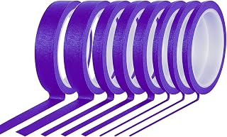 EDSRDRUS 8 Rolls Thin Painters Tape Total 176yards 1/8, 1/4, 1/2, 3/4 inch Width Masking Tape, Paint Tape, DIY Art TapeSmart Selection, 1.5" Large Core Easy to Work for Big Projects White Board Tape