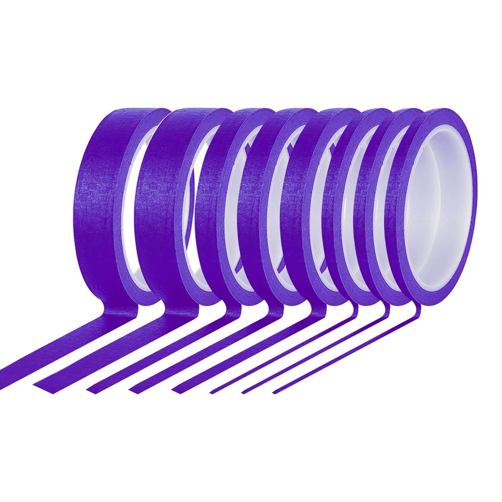 EDSRDRUS 8 Rolls Thin Painters Tape Total 176yards 1/8, 1/4, 1/2, 3/4 inch Width Masking Tape, Paint Tape, DIY Art TapeSmart Selection, 1.5" Large