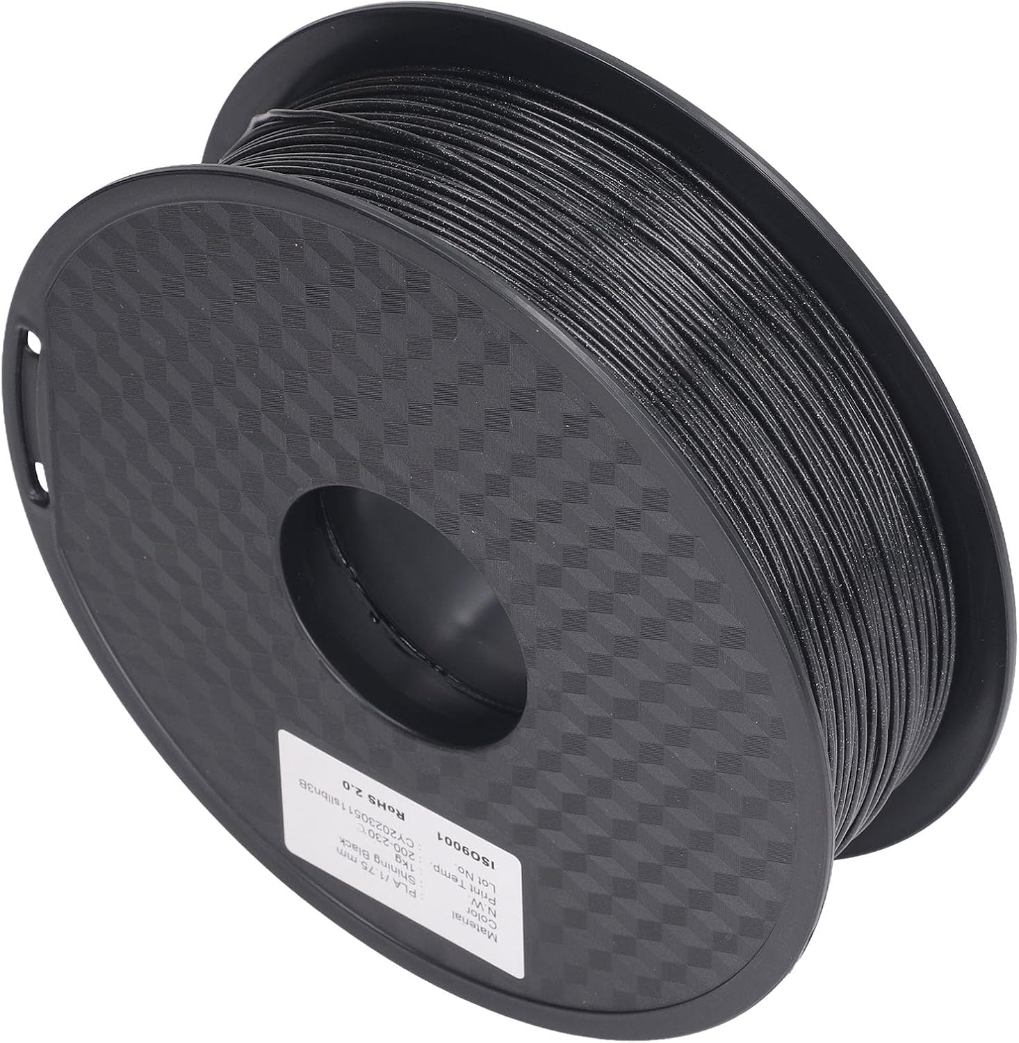 175mm. Soft Shining Black PLA 3D Printer Filament, Neatly Wound 3D Printing Consumable, Diameter for Printing, Wide Compatibility for DIY Crafting Modeling,