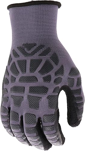 Miniatura 3 de Boss Guante de trabajo sumergido de látex de espuma micro armadura de agarre táctil, carcasa de nailon, resistente al agua, resistente a la abrasión