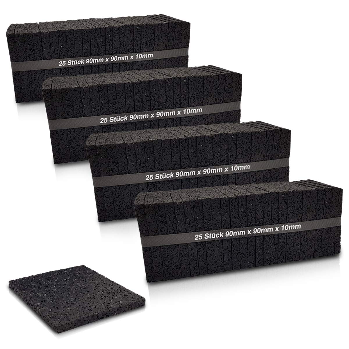 100 pezzi 10 mm terrassenpad, terrassenpads, granulato di gomma, TERRAZZAMENTI.