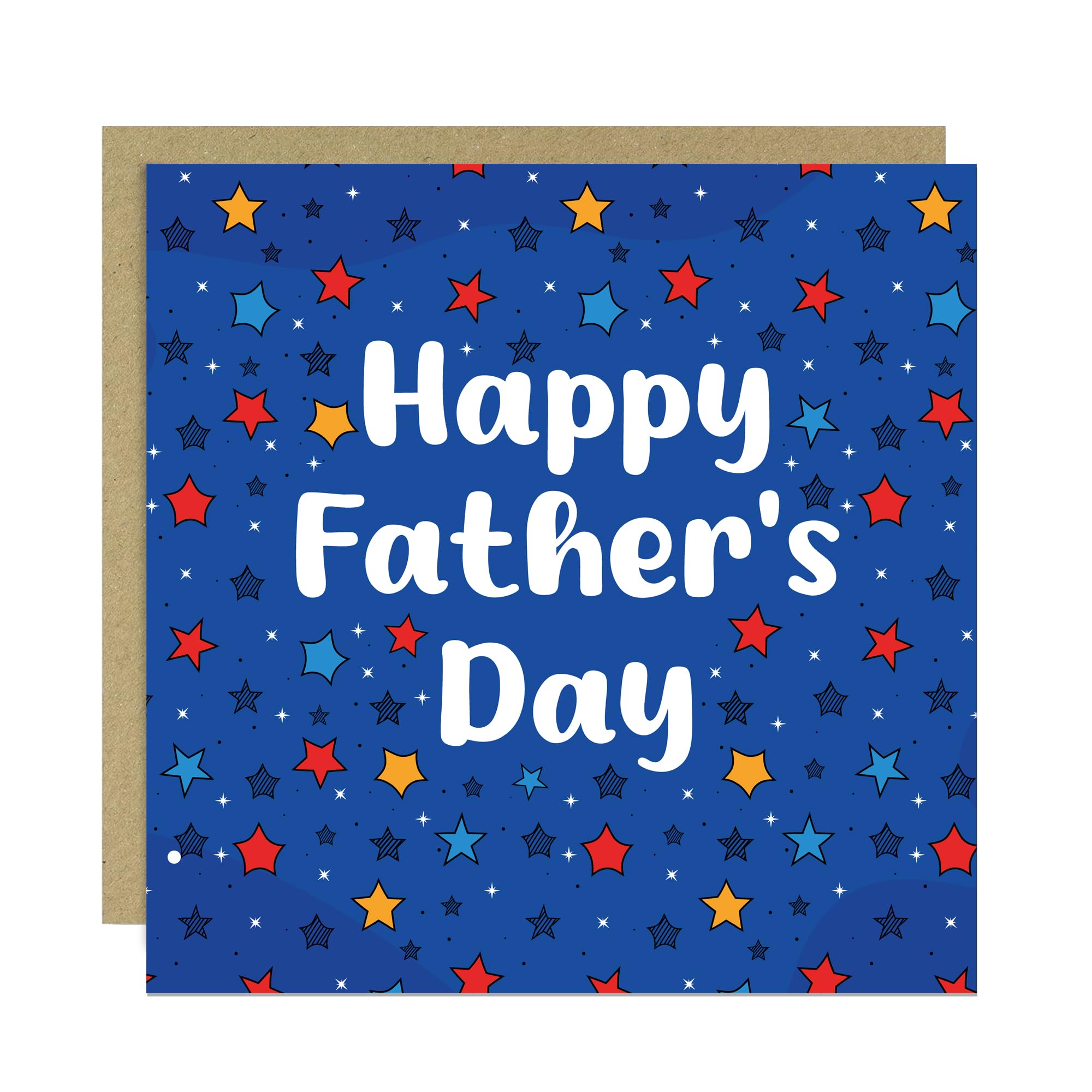 RED OCEAN Dad Father's Day Card - Happy Father's Day Card for Dad, Grandad or Stepdad Greeting Card with Kraft Envelope Envelope, Dad Cards From Daughter Son