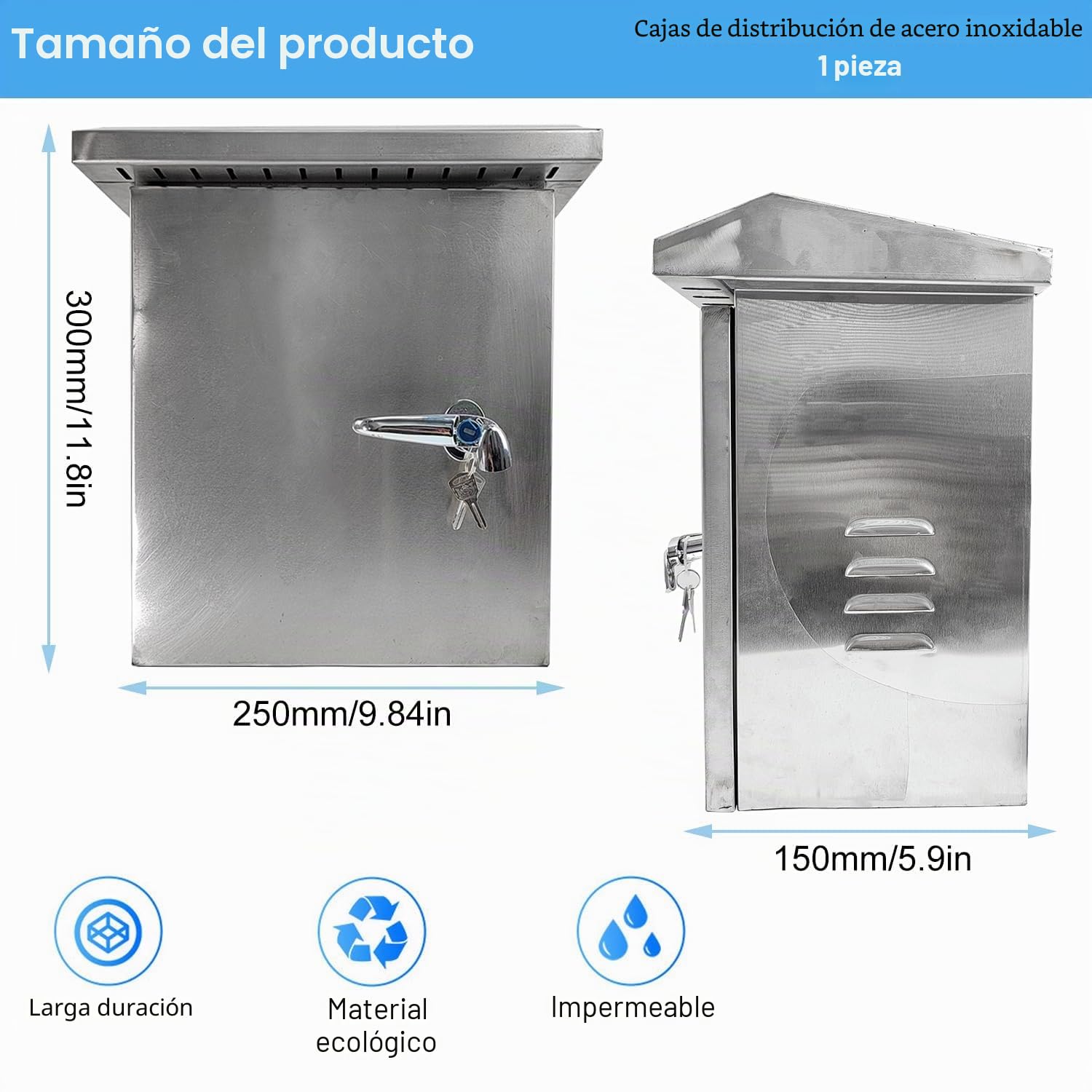 Caja Estanca Exterior Electrica Acero Inoxidable Cuadro Electrico Superficie Distribucion