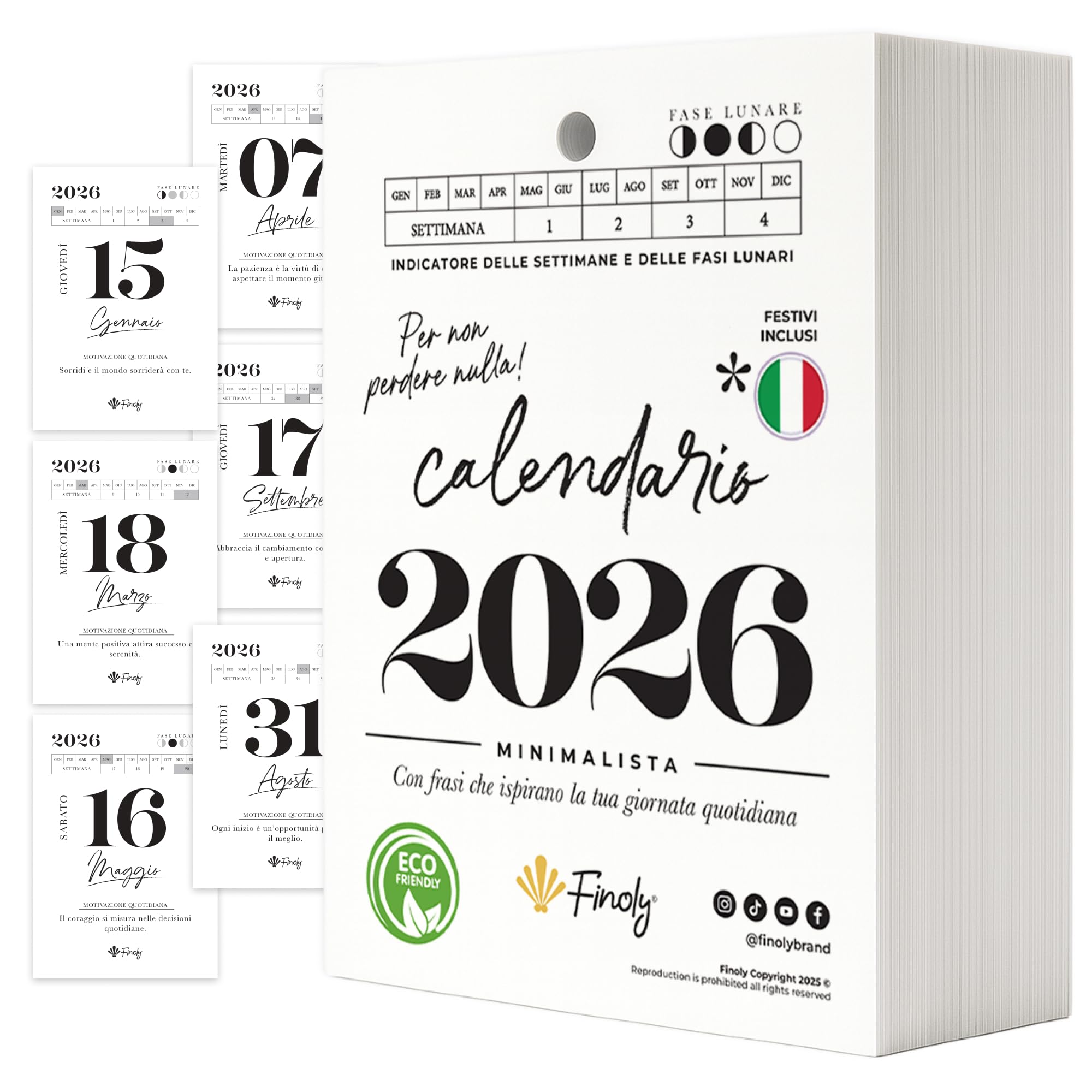  Finoly Genius Calendar 2026 - 365 Days of Inspiration per Uso Intimo
| Finoly Genius Calendar 2026 - Idee e Quote Filos