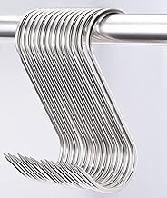 HONSHEN 20pcs 6Inch Meat Hooks S-Hook 4mm Stainless Steel Meat Processing Butcher Hook for Butcher,Processing,Hanging,Chicken,Hunting,Smoking,Ribs,Fish,Poultry,Drying BBQ Grill Cooking