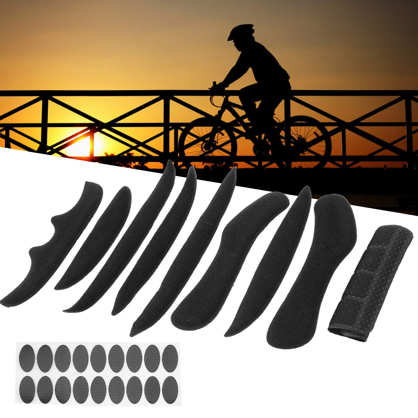 RiToEasysports Kit Di 2 Imbottiture Per Casco Universali In Spugna: Ricambio Per Caschi Da Bici, Moto E E-Bike, Antitrauma E Confortevoli