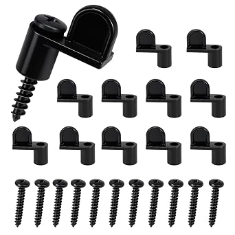 3/8 Inch Window Screen Clip with Screws, Storm Door Clips for Glass and Screen, Screen Door Clips to Hold Screen, Screen Retainer Clips for Storm Panels, Window Screen Fasteners 12 Pack