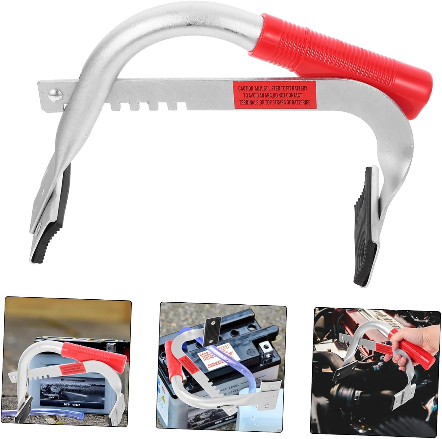 OUNONA Sturdy Adjustable Battery Carrier Handle for Ergonomic Design for Safe Lifting of Car Batteries for Professionals and Enthusiasts Non-skid Grip