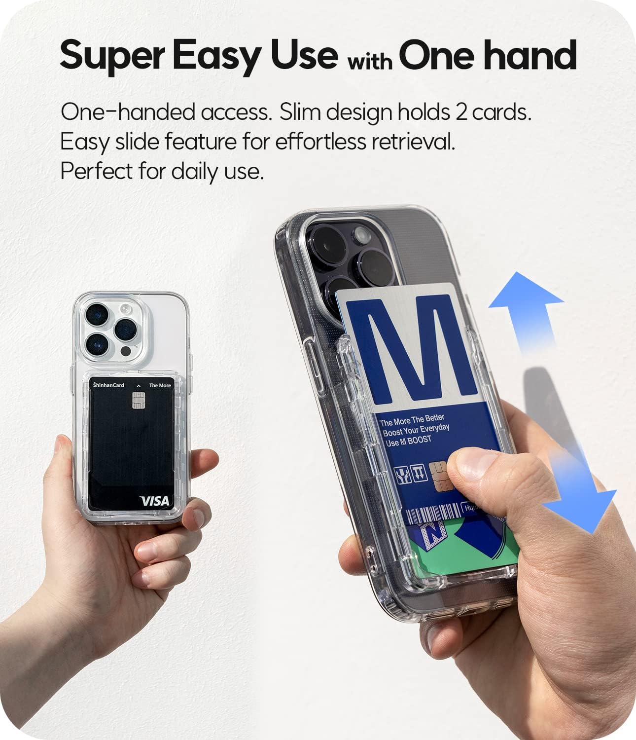 GOOSPERY Magnetic Card Holder with Phone Universal MagSafe Designed for iPhone & Galaxy/Android, Clear - Image 2