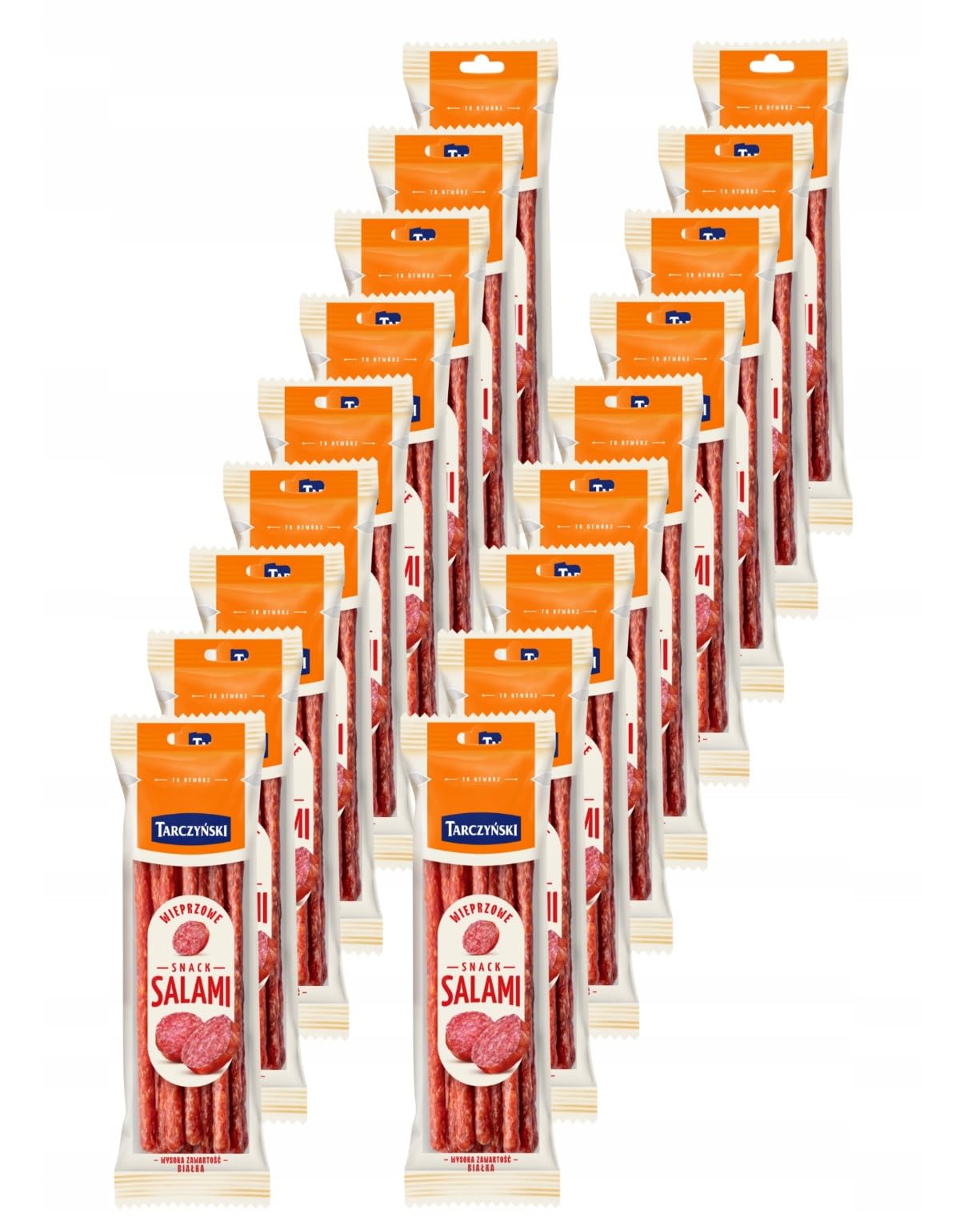 Tarczyński Salami Sticks klassisch 18x 80g - Wurst Protein Snack glutenfrei