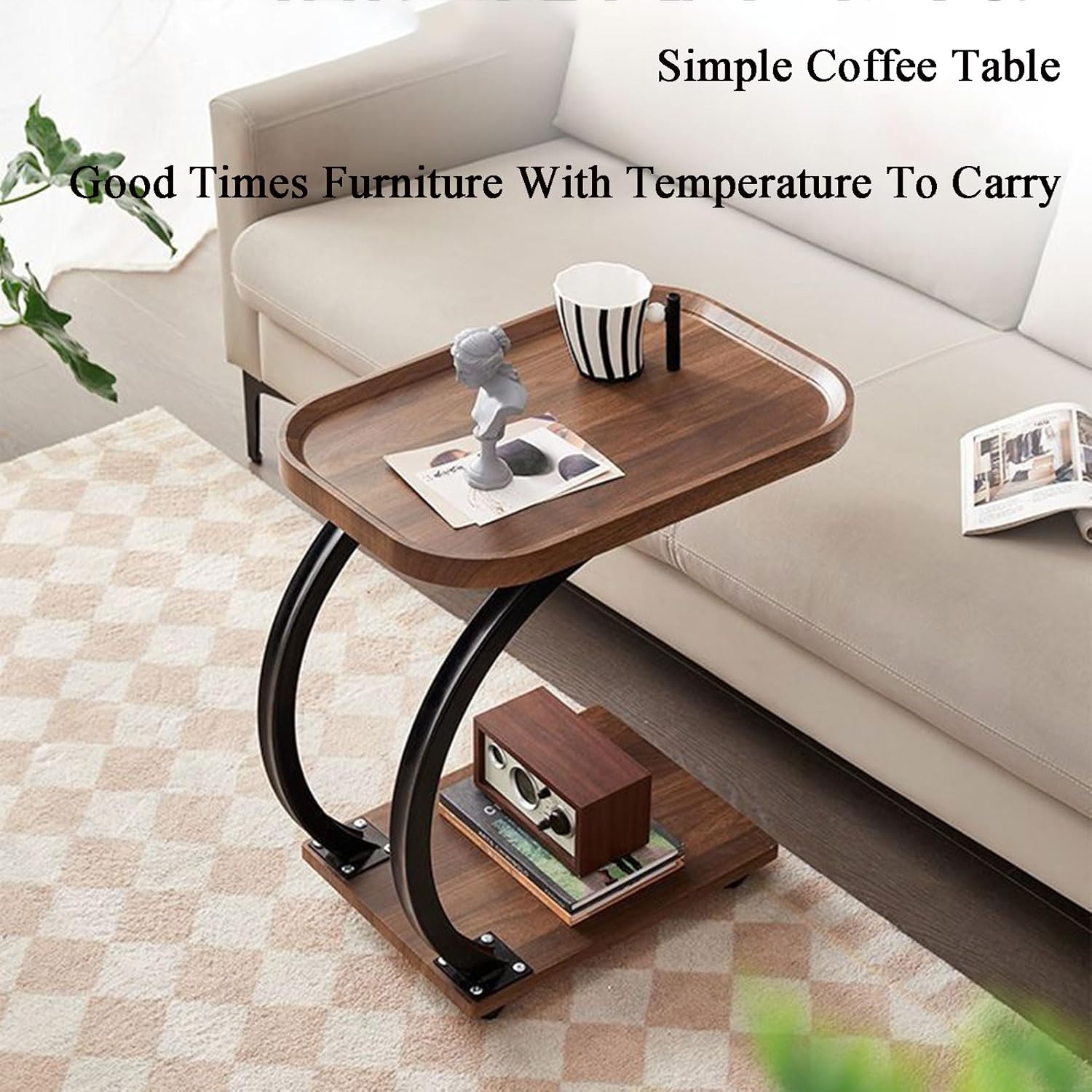 Small Side Table Mobile Corner Table Living Room Sofa Sideboard Creative Balcony Small Table Simple Art Coffee Table Side Table Home Office Bedroom Outdoor