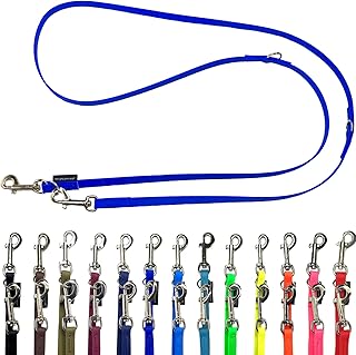 Biothane Hundeleine kleine Hunde/große Hunde verstellbar 2m / 2,40m / 2,80m / 3,50m / 5m SILBERNER Haken 9mm / 13m,m / 16mm (2m X 9mm, Blau)