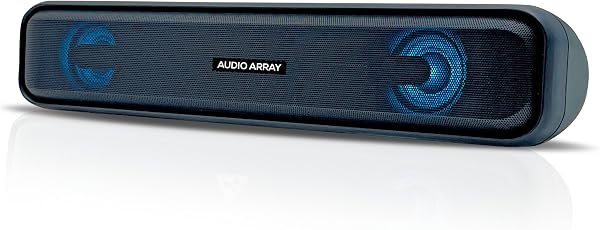 Audio Array Sound Bar for Smart TV | Bluetooth Speaker Wireless 25W, Gaming RGB Lights, AUX, USB, FM & TW