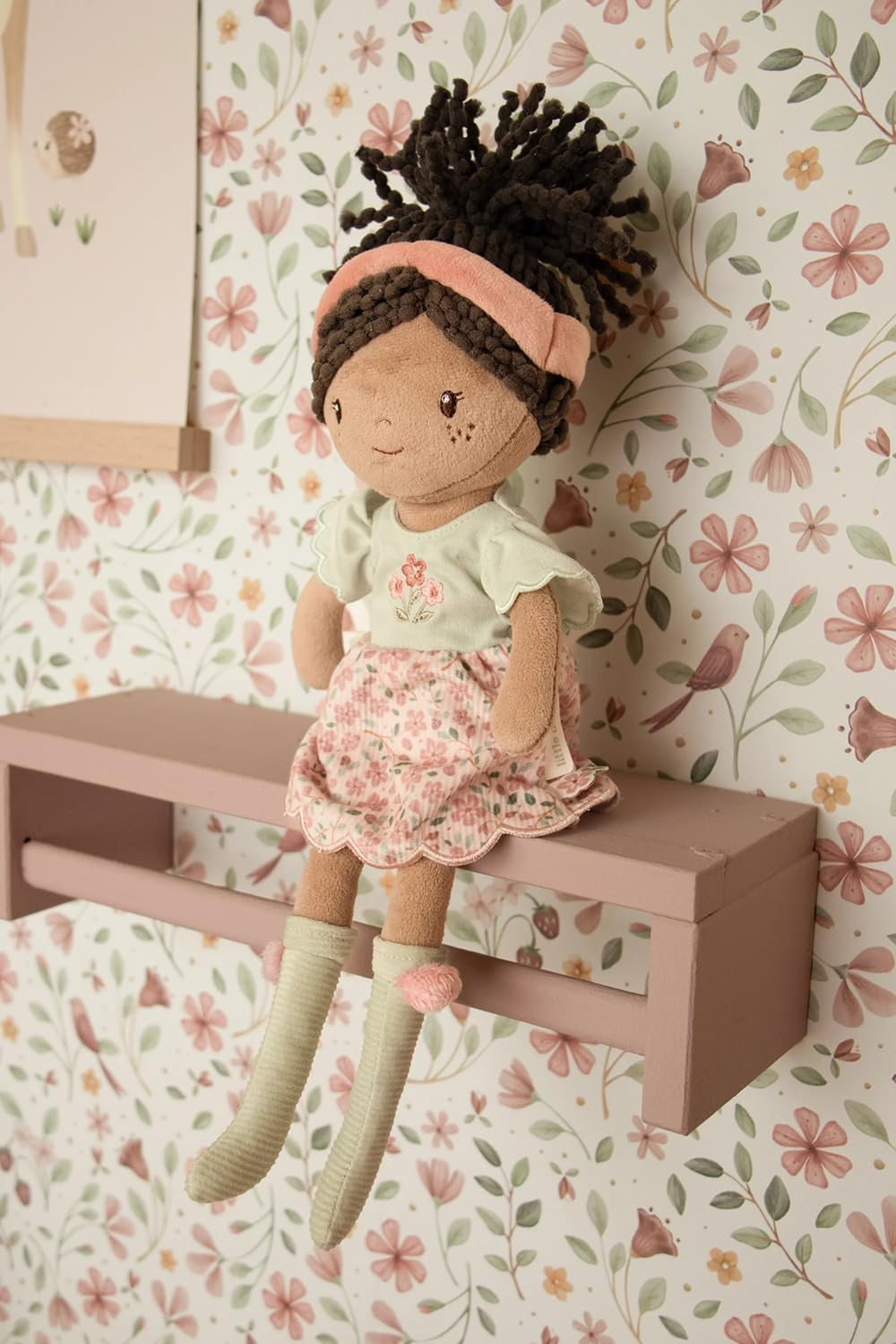 Little Dutch Weiche Stoffpuppe Kuschelpuppe - Puppe Evi - 35 cm groß - für Mädchen ab 12 Monate - Blumenmädchen