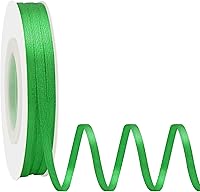 Vista 135 de Cinta de satén rosa polvoriento de doble cara, 3/8 pulgadas x 50 yardas, cintas de poliéster rosa polvoriento para envolver regalos, cinta de tela