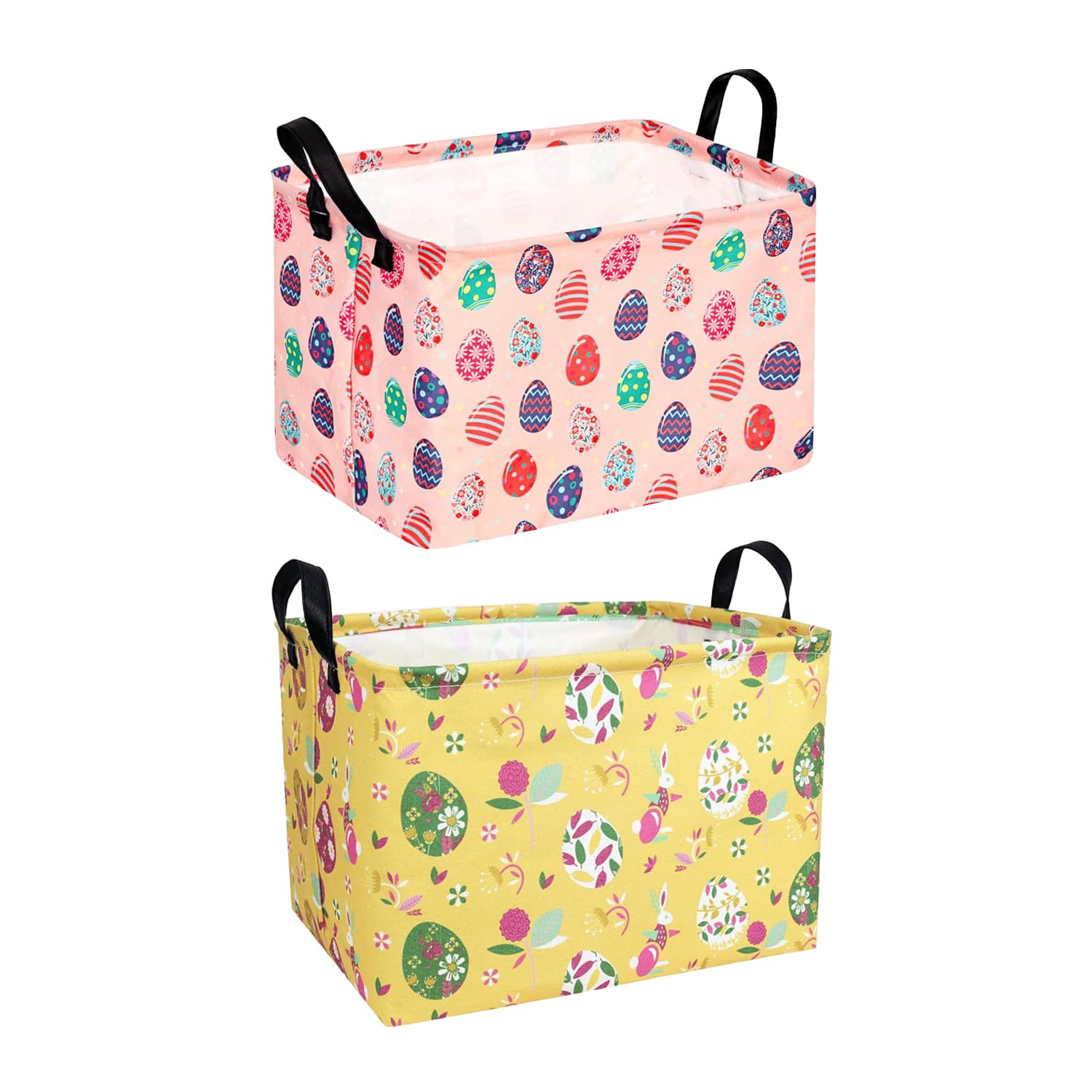 Aidsci B Set Of 2 Laundry Askets, Laundry Hamper Storage Asket Children's Room With Handles, Foldable Toy Laundry Askets, Towel Asket Organiser For Edroom, Athroom, Living Room, Laundry In 38 X 26 X 25
