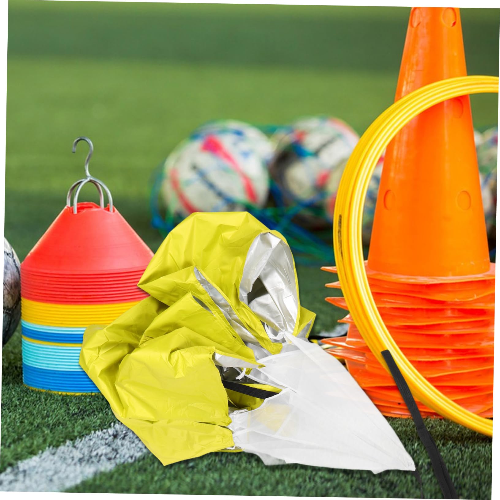 POPETPOP Paracaídas De Arrastre para Entrenamiento De Velocidad para Correr para Entrenamiento De Velocidad para Ejercicios De para Fútbol ​​Tela Oxford 210D Amarilla