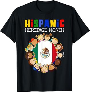 Hispanic Heritage Month Mexico Kids Boys Girls T-Shirt
